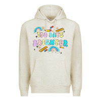 Oatmeal Heather 100 days brighter Premium Hoodie - MaliasSmallBusiness
