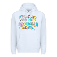 White 100 days brighter Premium Hoodie - MaliasSmallBusiness