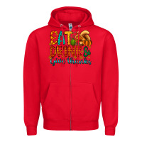 Red eat drink give thanks Zipper Hoodie - CowhideDigitalArt