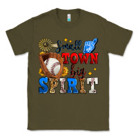 Army Green small town big spirit baseball Classic Tee - Zillion Design Studio