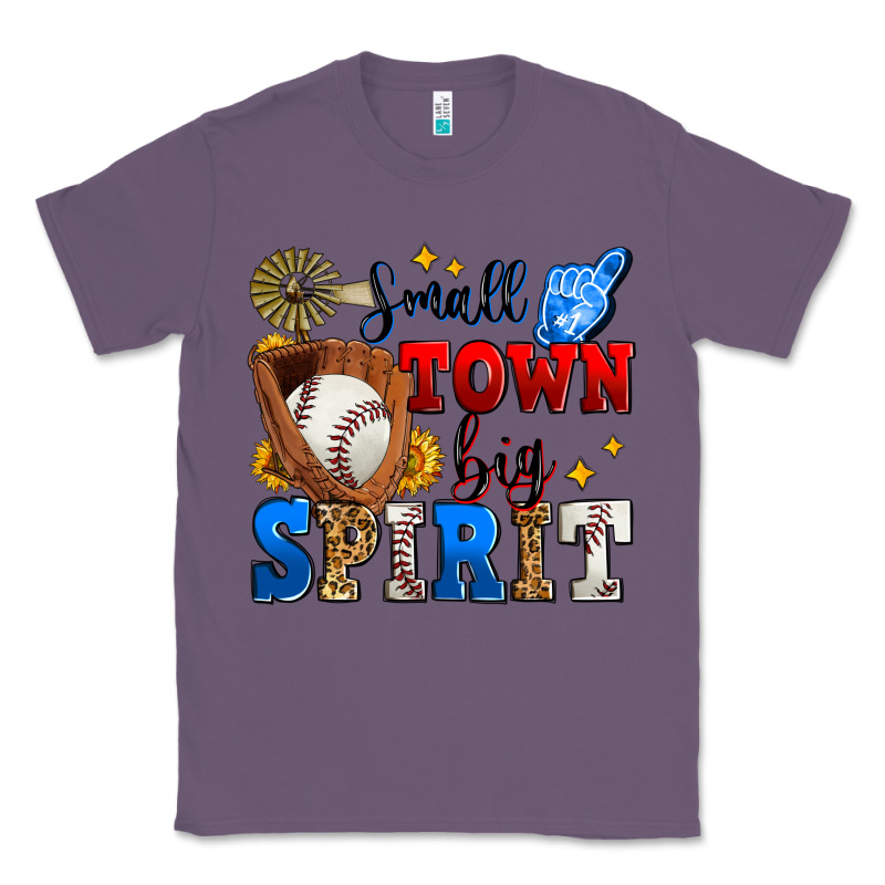 Small Town Big Spirit Baseball Classic Tee by Zillion Design Studio | Teevron
