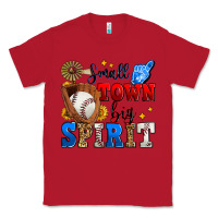 Red small town big spirit baseball Classic Tee - Zillion Design Studio
