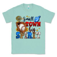 Seafoam small town big spirit baseball Classic Tee - Zillion Design Studio
