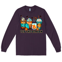 Plum tis' the season basketball coffee cups Long Sleeve Tee - Zillion Design Studio