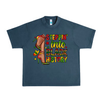 Midnight Navy steppin into black history Urban Heavy Tee - Zillion Design Studio