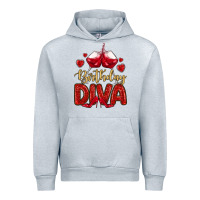 Heather Grey birthday diva Urban Hoodie - MaliasSmallBusiness