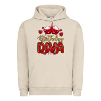 Pigment French Oak birthday diva Urban Hoodie - MaliasSmallBusiness