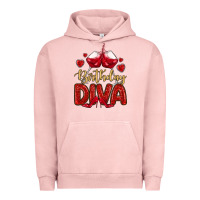 Pigment Salmon birthday diva Urban Hoodie - MaliasSmallBusiness