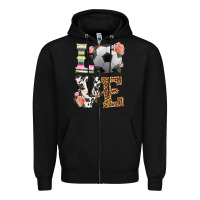 Black western love soccer Zipper Hoodie - HRA Design Shop