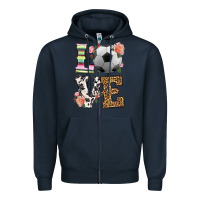 Navy western love soccer Zipper Hoodie - HRA Design Shop