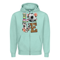 Seafoam western love soccer Zipper Hoodie - HRA Design Shop
