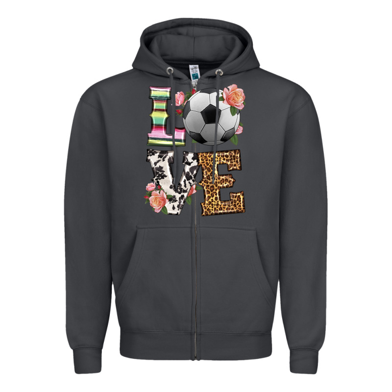 Western Love Soccer Zipper Hoodie by HRA Design Shop | Teevron