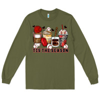 Army Green tis' the season baseball coffee cups Long Sleeve Tee - Zillion Design Studio