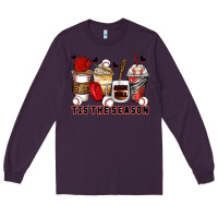 Plum tis' the season baseball coffee cups Long Sleeve Tee - Zillion Design Studio