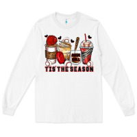 White tis' the season baseball coffee cups Long Sleeve Tee - Zillion Design Studio