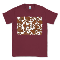 Burgundy distressed chocolate milkshake cowhide Classic Tee - RanaPortraitStore