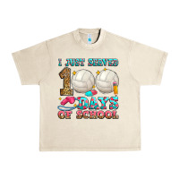 Sandshell i just served 100 days of school volleyball Urban Heavy Tee - Zillion Design Studio