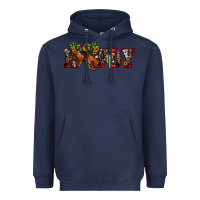 Navy Christmas Howdy Bronco Rodeo Heavyweight Hoodie - JahusDesignShop