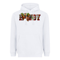 White Christmas Howdy Bronco Rodeo Heavyweight Hoodie - JahusDesignShop