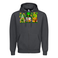 Smoke St. Patrick's Day gnomies Zipper Hoodie - Neo Western