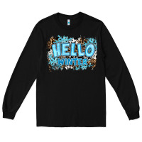 Black hello winter Long Sleeve Tee - RanaPortraitStore