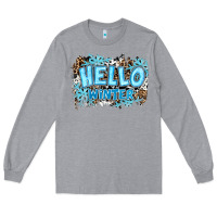 Heather Grey hello winter Long Sleeve Tee - RanaPortraitStore