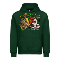 Forest Green hair stylist with christmas tree Urban Hoodie - MaliasSmallBusiness