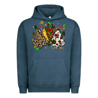 Pigment Midnight Navy hair stylist with christmas tree Urban Hoodie - MaliasSmallBusiness