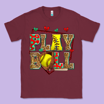 Play Ball Softball Classic Tee Designed By Zillion Design Studio