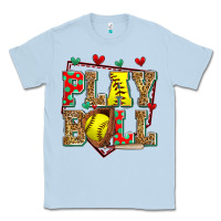 Dusty Blue play ball softball Classic Tee - Zillion Design Studio