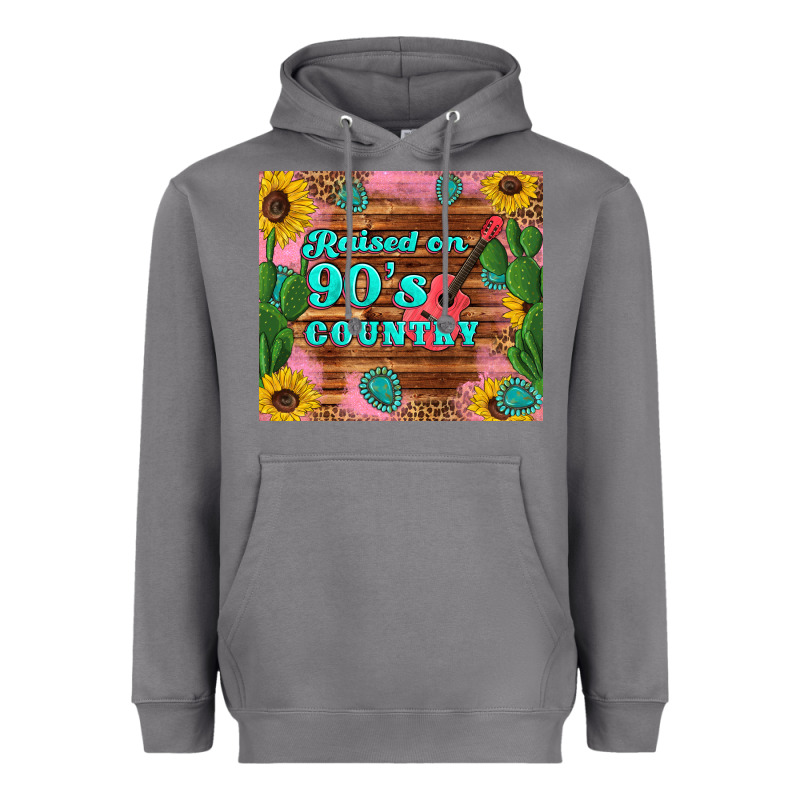 Raised 90's Country Guitar Cactus Sunflower's Heavyweight Hoodie by Artiststas | Teevron
