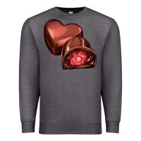 Charcoal Heather heart chocolate Premium Sweatshirt - AdoDesignShop