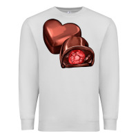 Dove Grey heart chocolate Premium Sweatshirt - AdoDesignShop