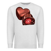 Oatmeal Heather heart chocolate Premium Sweatshirt - AdoDesignShop
