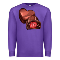 Purple heart chocolate Premium Sweatshirt - AdoDesignShop