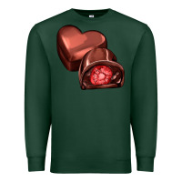 Sports Green heart chocolate Premium Sweatshirt - AdoDesignShop