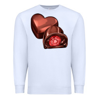 White heart chocolate Premium Sweatshirt - AdoDesignShop