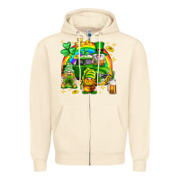 Sandshell St. Patrick's Day gnomies truck Zipper Hoodie - Neo Western