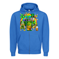 True Royal St. Patrick's Day gnomies truck Zipper Hoodie - Neo Western