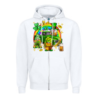 St. Patrick's Day Gnomies Truck Zipper Hoodie | Teevron