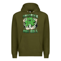 Army Green shamrock and roll Premium Hoodie - MaliasSmallBusiness