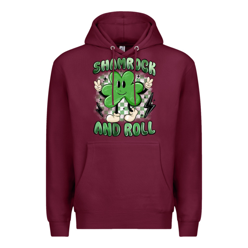 Shamrock And Roll Premium Hoodie by MaliasSmallBusiness | Teevron
