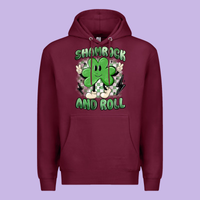 Shamrock And Roll Premium Hoodie Designed By Maliassmallbusiness