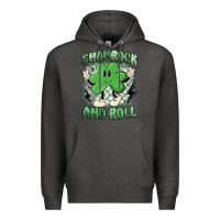 Charcoal Heather shamrock and roll Premium Hoodie - MaliasSmallBusiness