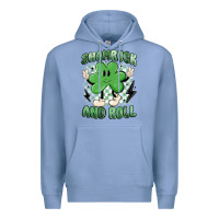 Colony Blue shamrock and roll Premium Hoodie - MaliasSmallBusiness