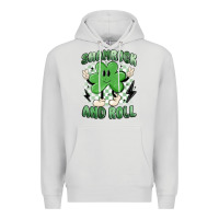 Dove Grey shamrock and roll Premium Hoodie - MaliasSmallBusiness