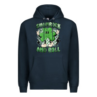 Navy shamrock and roll Premium Hoodie - MaliasSmallBusiness