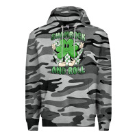 Slate Camo shamrock and roll Premium Hoodie - MaliasSmallBusiness