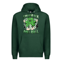 Sports Green shamrock and roll Premium Hoodie - MaliasSmallBusiness