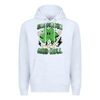 White shamrock and roll Premium Hoodie - MaliasSmallBusiness